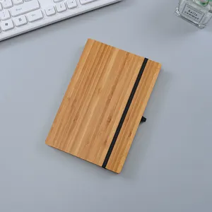 Wholesale Laser Logo A5 Size Eco Friendly Custom Wooden Cover Notebooks For Journal Writing Note Taking Diary
