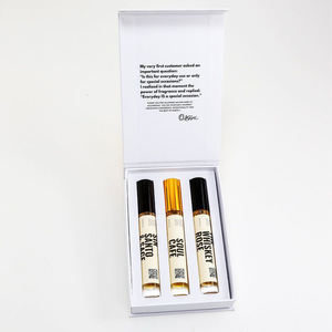 Caja de regalo con cubierta de muestra de perfume para mujer de nuevo diseño personalizado embalaje <span class=keywords><strong>MAM</strong></span> <span class=keywords><strong>mini</strong></span> Kit de muestra de perfume caja de descubrimiento de aromas favoritos - Product Image 1