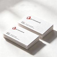 Impression de cartes de visite professionnelles modernes personnalisées, carte de visite minimaliste en papier avec logo géométrique rouge pour entreprise