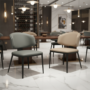 Silla <span class=keywords><strong>de</strong></span> Comedor Moderna <span class=keywords><strong>de</strong></span> Cuero Blanco, Diseño Ecológico, Patas <span class=keywords><strong>de</strong></span> Metal, para Hogar, Hotel, Restaurante, Villa, Oficina, <span class=keywords><strong>Bodega</strong></span>, Parque - Product Image 2