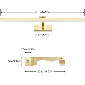 ไฟ LED ติดผนังในร่มสีทองแบบโมเดิร์นสำหรับห้องนั่งเล่น - Product Image 4