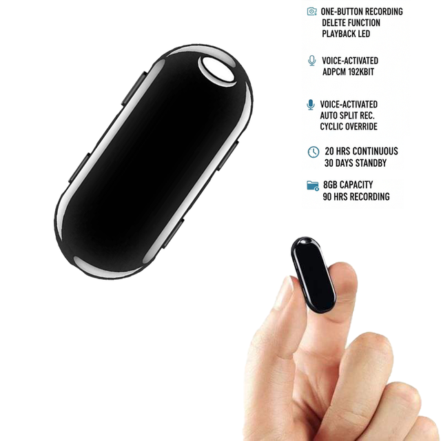 One Click Mini Voice Recorder Voice Activated Stylish Design Voice Recorder Necklace Zinc Alloy Digital Voice Recorders