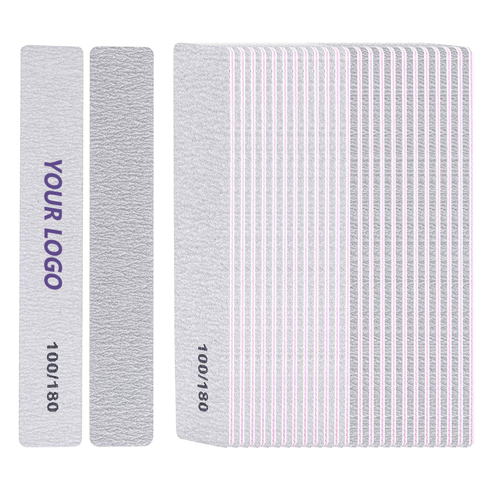 80/80 пилка для ногтей прямоугольная для полировки ногтей Пользовательский логотип различные цвета доступная пилка для ногтей Zebra профессиональная пилка для ногтей