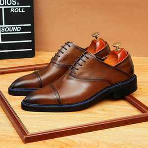 Zapatos de Cuero de Negocios para Hombre, de Alta Calidad, Estilo Clásico, con Suelas Gruesas y Cuero Genuino, los Más Vendidos - Product Image 3