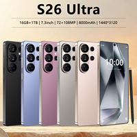 Teléfono Inteligente S26 Ultra Android Desbloqueado 5G con 1TB de Almacenamiento, 16GB de RAM, Deca Core, Pantalla de 7.3 Pulgadas, Cámara de 108MP, Compatible con 3G y 4G