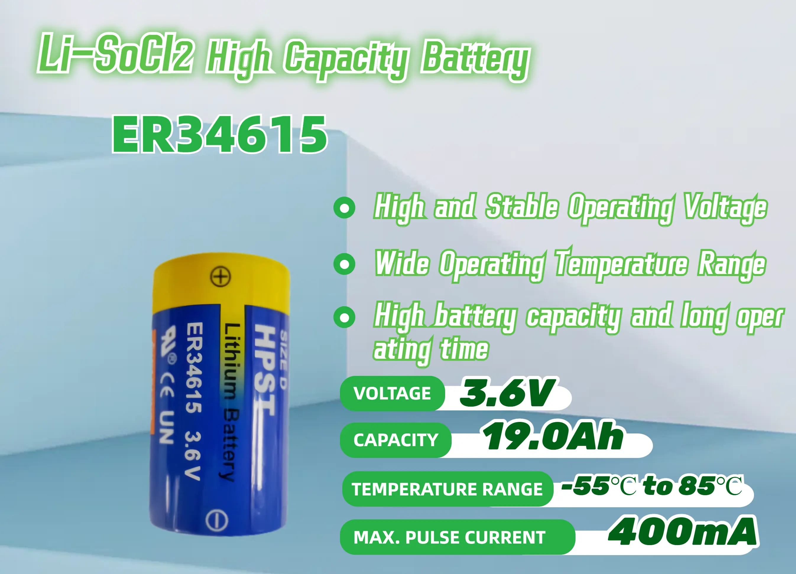 D 3.6V 19.0Ah Non-rechargeable Primary Cell LOT Device Battery ER34615 LS33600 LS33600C LSH20 SB-D01 SB-D02 XL-200F XL-205F