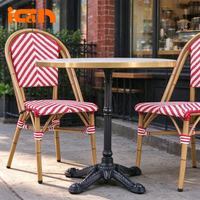 Nouvelle Chaise de Jardin en Rotin, Mobilier de Balcon en Osier, Chaises de Jardin, Chaise de Salle à Manger en Rotin pour Restaurant, Chaises de Bistro Françaises d'Extérieur pour Patio