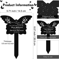 Nouveau marqueur de tombe commémoratif extérieur croix plaque commémorative pour animaux de compagnie plaque d'insertion acrylique funéraire