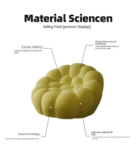 One-Seater Football Sectional Sofa Modular <strong>Stretch</strong> Cotton Honeycomb Shell Frameless Sponge Leisure Vacuum Compressed <strong>Seat</strong> - Product Image 3