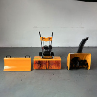 Souffleuse à neige multifonctionnelle 15 CV à essence avec pneus spéciaux pour neige, mini-chausse-neige pour trottoirs, transmission intégrale