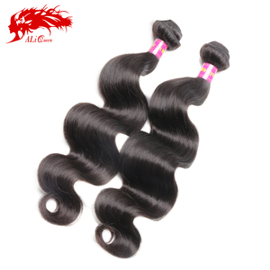 Fasci di capelli umani Remy ondulati all'ingrosso da 10-30 pollici, 100% vergini cambogiani, a doppia trama, con trama a macchina, senza perdita di capelli, più scuri - Product Image 2