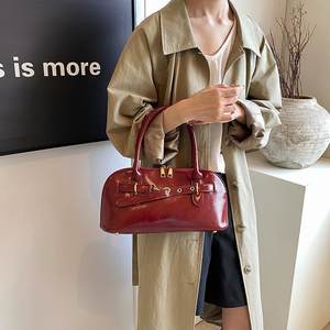 Estilo coreano de nuevos bolsos de moda para axilas, bolsos de hombro de cuero Pu de Color sólido para chicas jóvenes - Product Image 5