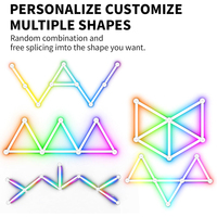 Connexion mobile APP Control Dimmable RGB Atmosphère Gaming Ambient Smart Amovible Splicing Wall Lights Bar Pour Salon