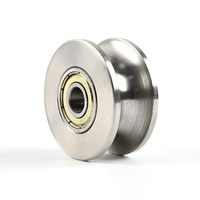 Roue de poulie en acier inoxydable pour rail de porte en fer, câble métallique, profilé en angle, tuyau courbé et poutre en I