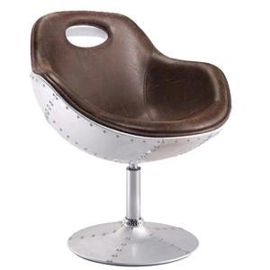 Chaise en aluminium rétro Chaise pivotante <span class=keywords><strong>aviateur</strong></span> en métal <span class=keywords><strong>Fauteuil</strong></span> d'ordinateur d'appoint Meubles de salon de style américain - Product Image 2