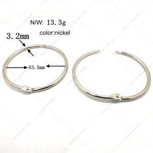 Anneaux de reliure en métal EWANG de 2,5 pouces pour scrapbooking, reliure à feuilles mobiles, argentés, pour porte-clés - Product Image 3