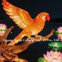 Chinesische Seiden-Tierlaterne für Außendekoration, Festival-Laterne, Papageien-Laterne für Themenparks, Ausstellungen, Partys und Feiertagsbedarf