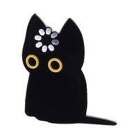Broches en émail à motif de chat noir 'Void Spinning Loading', style dessin animé, mignonnes, en forme d'animal, badges pour sac à dos et revers, bijoux amusants, cadeau pour amis