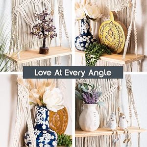Colgador de Pared y Soporte para Plantas de Algodón Tejido a Mano, Estilo <span class=keywords><strong>Bohemio</strong></span> y Ecológico, para Decoración del Hogar - Product Image 3