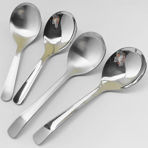 ช้อนเสิร์ฟสแตนเลส S050 ลายตอก ด้ามจับใหญ่ สำหรับบุฟเฟ่ต์ ร้านอาหาร โรงแรม - Product Image 3