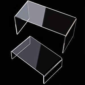 Marchio personalizzato a forma di U YJY per espositore in acrilico per negozi di scarpe arcobaleno/opzioni di colore chiaro - Product Image 1