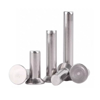 Rivets solides en acier inoxydable 304 à tête fraisée, tailles M2 à M8, pour la fixation de panneaux et de supports
