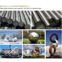 Escultura de Puerta de Nubes de Acero Inoxidable Pulido Grande RELONG, Estatua de Arte Abstracto Metálico Personalizada para Jardín o Parque al Aire Libre