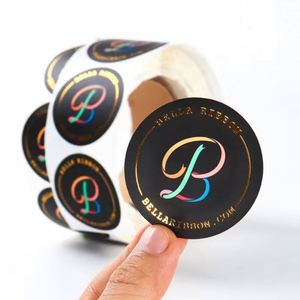 Private Custom Round <b>Stickers</b> Paper Vinyl Adhesive Waterproof <b>Sticker</b> Label Printing <b>logo</b> <b>Sticker</b> Roll - Product Image 1