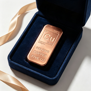 5 OZ Rounded Corner .999 Fine Copper <b>Bar</b> Cu Symbol Small Solid Copper <b>Raw</b> Ingot - Product Image 4