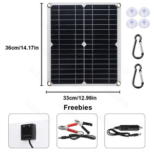 Panneau solaire monocristallin en silicium 16V 18W, générateur d'énergie solaire portable pour le camping en plein air - Product Image 3