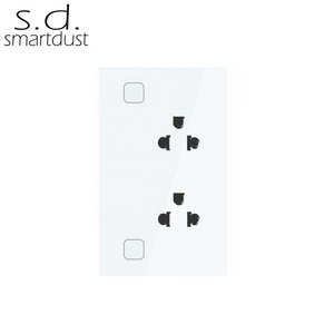 Smartdust Universal Smart Home Improvement Plug EE. UU./<span class=keywords><strong>Tailandia</strong></span>/Vietnam <span class=keywords><strong>Tipo</strong></span> Vidrio templado Moderno Wifi <span class=keywords><strong>Enchufe</strong></span> de pared 2 Ac 10A 5M - Product Image 2