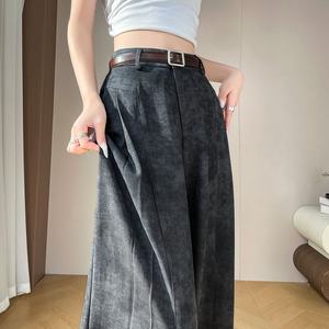 <span class=keywords><strong>Pantaloni</strong></span> da Donna a Vita Alta in Poliestere Tie-Dye, Versione Stretta, Casual, a Gamba Larga, Lunghezza al Pavimento, Collezione Primavera Estate 2026 - Nuovi Arrivi - Product Image 4