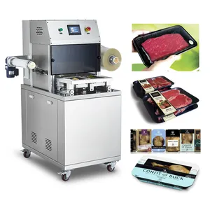 DQ370L-V Vacuum Gas Flush MAP Tray Sealing Machine for Meat Seafood and vegetables