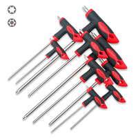Tornavida çift kafa Torx allen hex key anahtarı anahtarı altıgen T tipi anahtarları