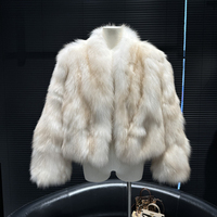 Manteau de fourrure d'hiver de luxe pour femmes avec veste en fourrure de renard véritable respirant et doublure en polyester