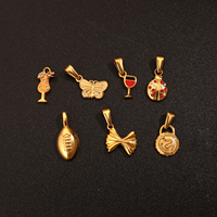 Pendentif Olivia PVD 18K en acier inoxydable, motifs papillon, serpent, rugby, vin, football, plaqué or 18K, pour hommes et femmes, pour la création de bijoux