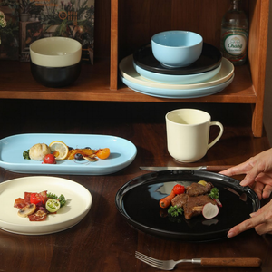 Bulk High Quality Matte Morandi Color Ceramic Dinnerware Set, Assorted Plates Bowls Mugs Custom Logo for Restaurant & Hotel - Product Image 2