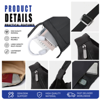 Sac banane personnalisé en tissu Oxford imperméable, sac à bandoulière, sacoche de taille, sacoche de ceinture tendance pour hommes et femmes