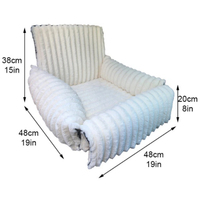 Coussin de voiture pour chien, se pose n'importe où dans la voiture, sangle de sécurité intégrée, design en peluche, convient à la plupart des véhicules pour animaux de compagnie de petite et moyenne taille.