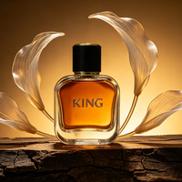 Flacon de parfum en verre carré de luxe personnalisé vide de 30 ml, 50 ml, 100 ml avec couvercle et pulvérisateur à pompe, flacon de parfum en verre scellé