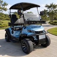 Voiturette de golf électrique Riverside Park 2, 4 ou 6 places, moteur AC 72V 7.5KW, batterie au lithium, pour balades en promenade, avec support pour bateaux à pédales