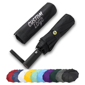 Hot Selling High Quality 3 Folding Customized Hook Umbrella for the Rain Automatic Umbrella With the logo