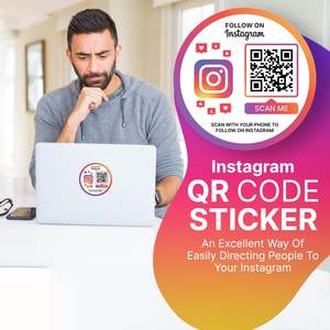 <span class=keywords><strong>Instagram</strong></span> QR קוד מדבקות 2023 באינטרנט מכירה לוהטת תוויות מדבקות עבור יותר אוהדים חסידים - Product Image 6