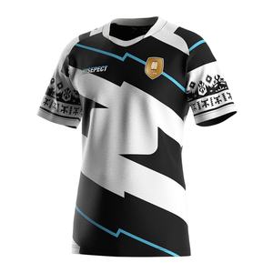 Camiseta Deportiva Personalizada con Cuello en V, de Secado Rápido, para Fisicoculturismo, con Impresión OEM, Camisetas de la Liga Australiana, Camiseta de Rugby de Irlanda - Product Image 1