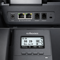 Téléphone IP Gigabit Flyingvoice P10G : 2 comptes SIP, ports doubles 10/100/1000M, PoE, écran LCD rétroéclairé de 2,3 pouces, conférence audio 6 voies