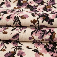 Vente en gros de tissu en velours côtelé à petits motifs floraux, tissu polyester de haute qualité, robes tendance, textiles de maison, sacs, chemises