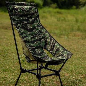 Silla Plegable de Metal con Respaldo Alto Ajustable en Altura, con Almohada, Portátil y Resistente, para Jardín, Camping y Playa - Product Image 4