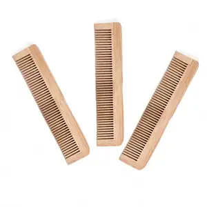 Natural bamboo comb customized eco friendly good quality nature bamboo wide comb