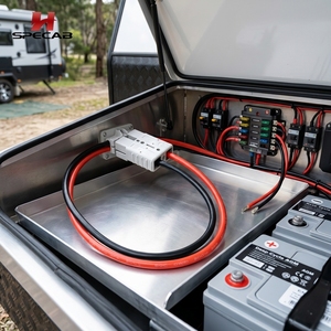 SB50 스타일 50A 커넥터 - 링 터미널 케이블 6AWG 헤비 듀티 배터리 배선 하네스 (RV, 해양, 4x4 배터리 연결용) - Product Image 2