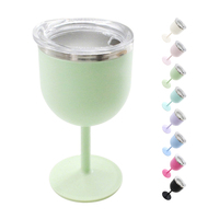 Verres à vin, à eau, à cocktail, flûtes à champagne, gobelets incassables colorés, en plastique extérieur et acier intérieur, 4 oz